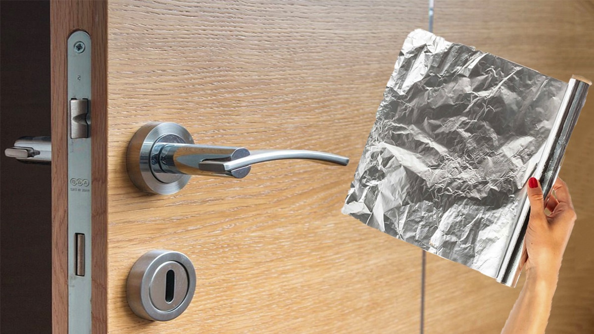 L’astuce infaillible du papier alu sur la poignée de porte que de nombreuses personnes adoptent